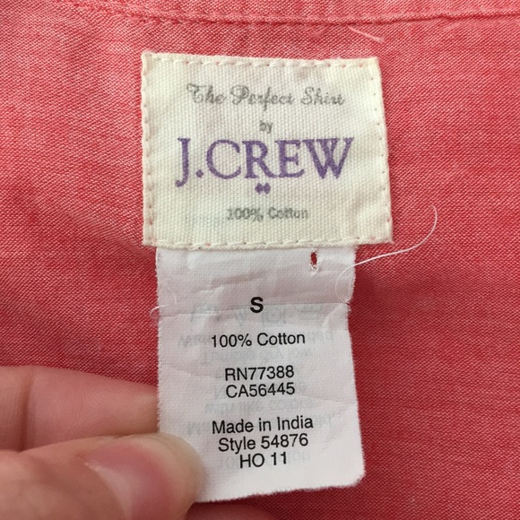 Small J. Crew Perfect Shirt in Lovely Salmon Color - Picture 2 of 5